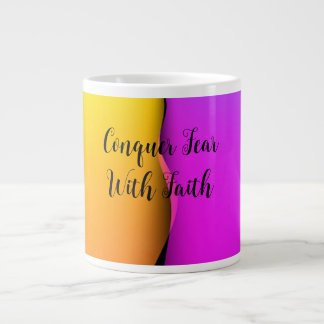 Überwinde Angst mit Glaubens-Spezial-Tasse Jumbo-Tasse