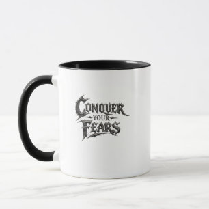 Überwinde deine Ängste Motivations-Two-Tone-Tasse Tasse