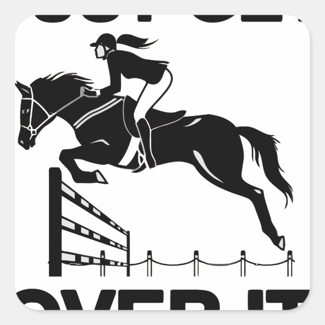 ÜBERWINDEN SIE ES NUR QUADRATISCHER AUFKLEBER (Vorderseite)