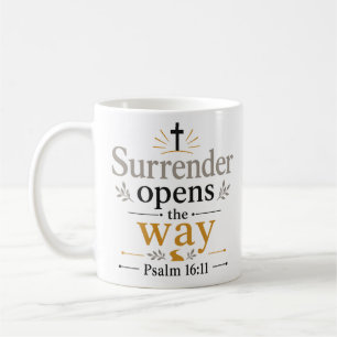 Überwindung öffnet den Weg Schrift Heim Zitat Kaffeetasse