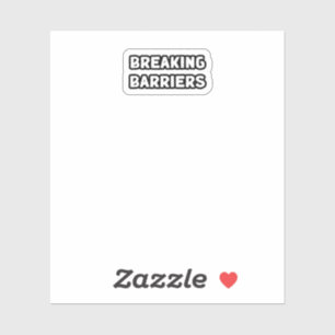 Überwindung von Hindernissen Aufkleber