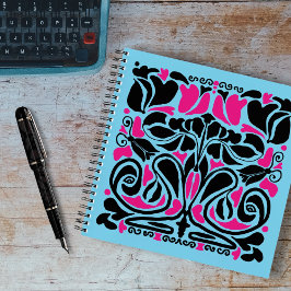 Überwucherung illustrierte Art Nouveau Notizbuch