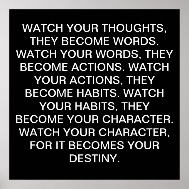 ÜBERZEUGEN SIE IHRE GEDANKEN POSTER (Vorne)