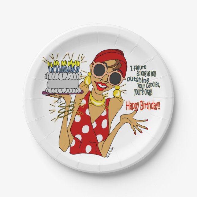 Überzeugen Sie Ihre Kerzen Cartoon Papierplatte Pappteller (Vorderseite)