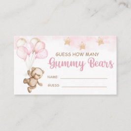 ÜBERZEUGEN SIE, WIE VIELE GUMMY BEARS TEDDY BEAR T BEGLEITKARTE