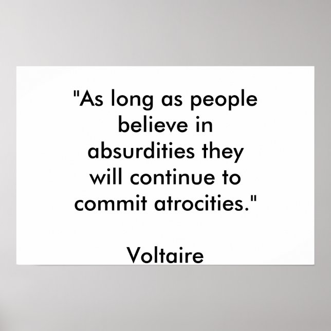 Überzeugung Poster (Vorne)