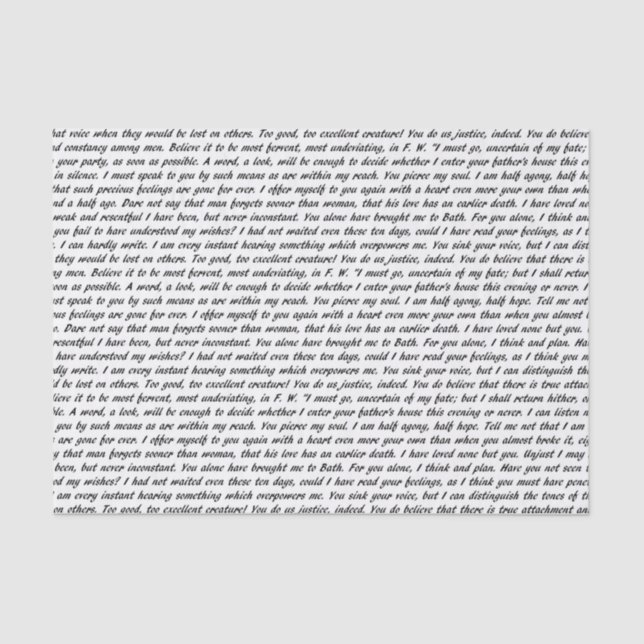 Überzeugungs-Text Seidenpapier (Vorderseite)