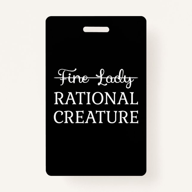 Überzeugungskraft Jane Austen - Rational Creature  Ausweis (Vorderseite)