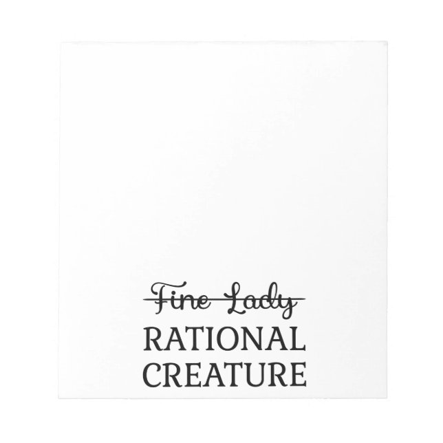 Überzeugungskraft Jane Austen - Rational Creature  Notizblock (Vorderseite)