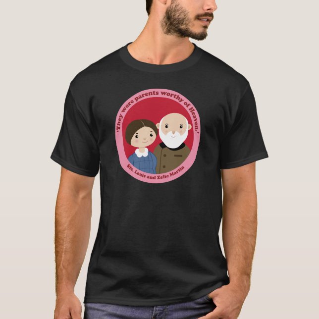 Überziehschutzanlage. Louis und Zelie Martin T-Shirt (Vorderseite)