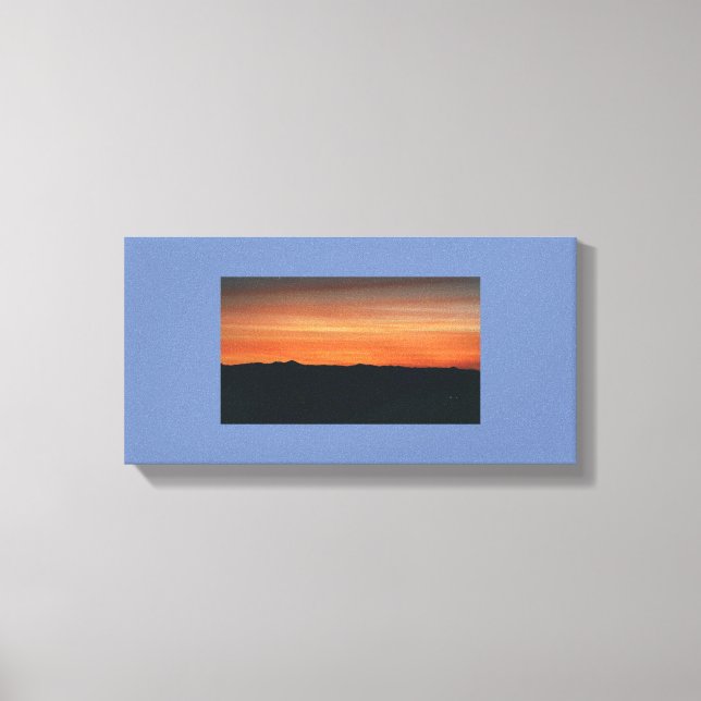überzogene Canvas mit Sonnenuntergang Leinwanddruck (Vorderseite)