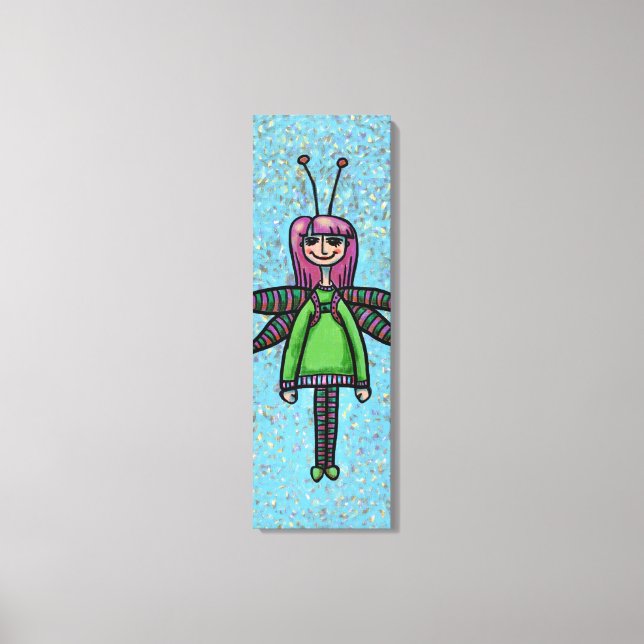 überzogene Canvas, Niedliche Girl-Malerei Leinwanddruck (Vorderseite)