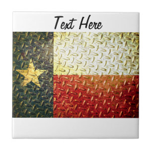Überzogener Gang Texas-Flagge Diamant Fliese