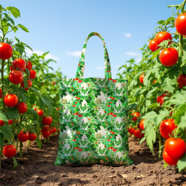 Überzogener Tomatengarten Stoff