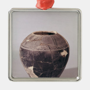 Überzug-Vase verziert mit wallend Linien Silbernes Ornament