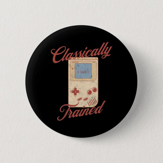 Übete Vintage Retro-Videospielhallen Button (Vorderseite)