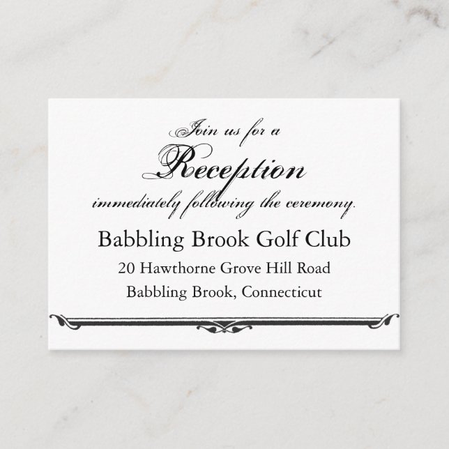 Ubi Caritas et Amor Wedding Reception Card Templat Begleitkarte (Vorderseite)