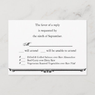 Ubi Caritas et Amor Wedding RSVP Template Karte