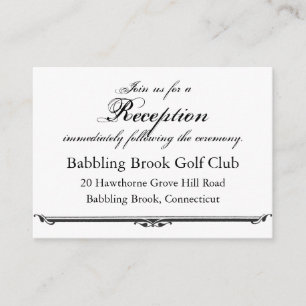 Ubi Caritas und Amor Hochzeits-Empfangs-Karte Begleitkarte