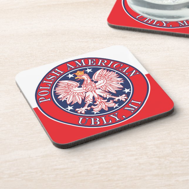 Ubly Michigan Polish Getränkeuntersetzer (Linke Seite)