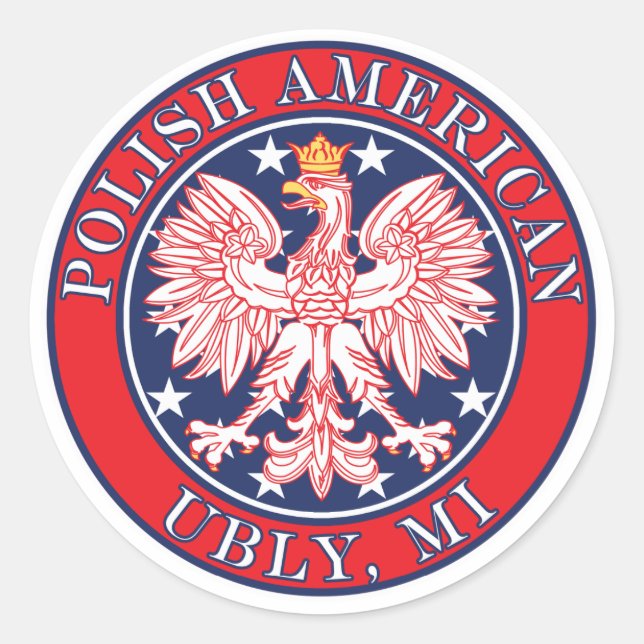 Ubly Michigan Polish Runder Aufkleber (Vorderseite)