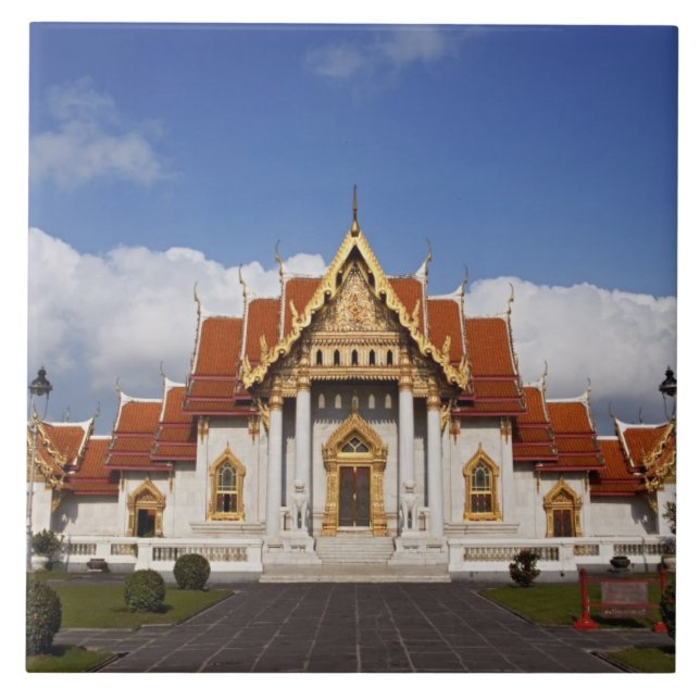 Ubosot-Halle oder Bot, Wat Benchamabophit, Bangkok Fliese (Vorderseite)