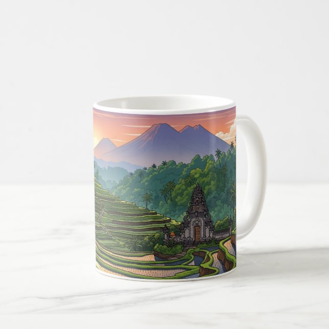 Ubud Bali Indonesia Travel Kaffeetasse (VorderseiteRechts)