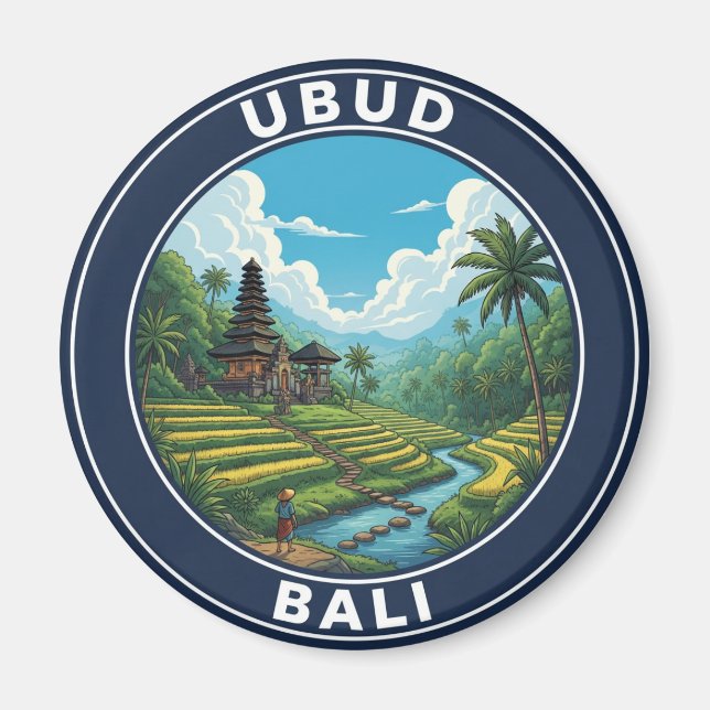 Ubud Bali Indonesia Travel Magnet (Vorne)