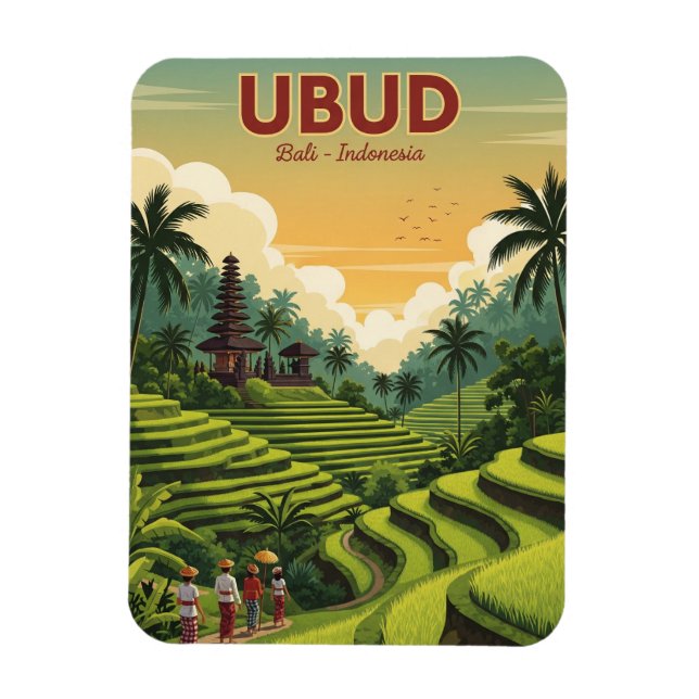 Ubud Bali Indonesien Reise Magnet (Vertikal)