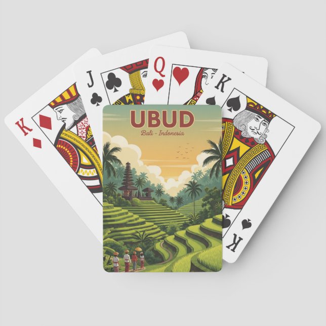 Ubud Bali Indonesien Reise Spielkarten (Rückseite)