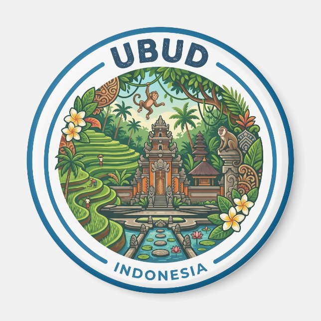 Ubud Indonesien Magnet (Vorne)