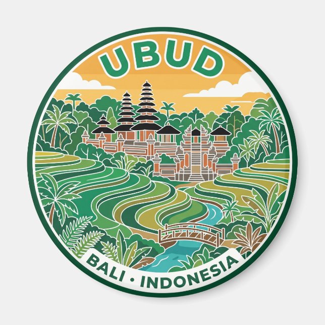 Ubud Indonesien Magnet (Vorne)
