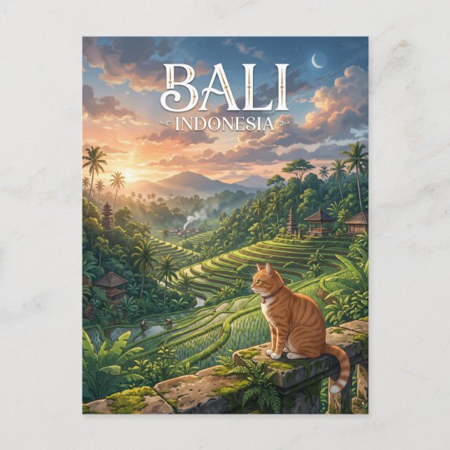Ubud Indonesien Postkarte (Vorderseite)