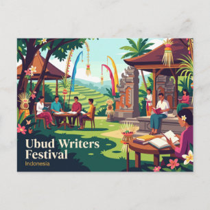 Ubud Writers Festival Indonesien Postkarte