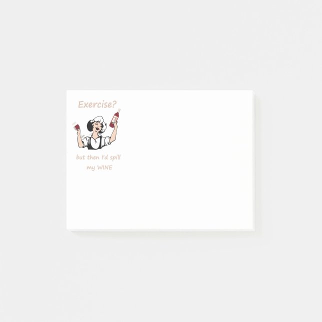 Übung? Aber dann verschüttete ich mein Angebot zum Post-it Klebezettel (Vorderseite)