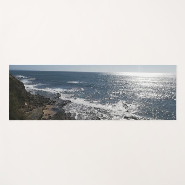 Übung der portugiesischen Ocean Beach Waves Yogamatte (Vorderseite (Horizontal))
