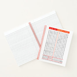 Übung der Schrift Notizbuch