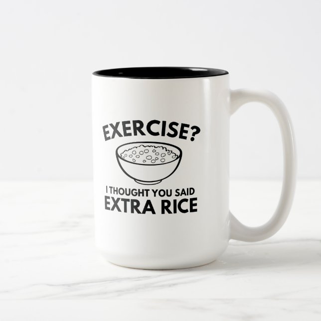 Übung ? Extra Rice Zweifarbige Tasse (Rechts)