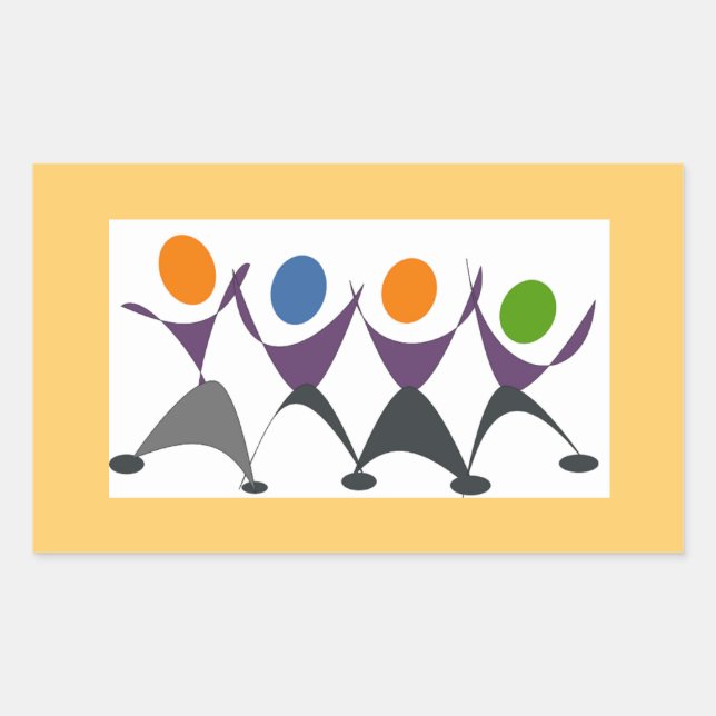 Übung für Spaß Rechteckiger Aufkleber (Vorderseite)