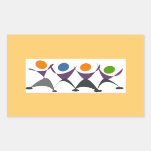 Übung für Spaß Rechteckiger Aufkleber