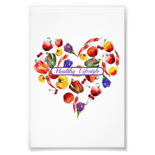 Übung "Gesunde Lifestyle-Entscheidungen" - Herz Fotodruck