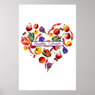 Übung "Gesunde Lifestyle-Entscheidungen" - Herz Poster