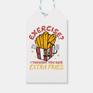 Übung Ich dachte, du hättest Pommes frites extra g Geschenkanhänger