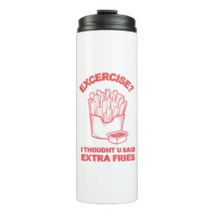 Übung Ich dachte, wir haben gesagt extra Pommes Po Thermosbecher