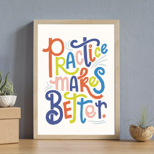 Übung Macht Besser Poster