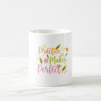 Übung Macht Perfekt Motivationszitat-Design Kaffeetasse