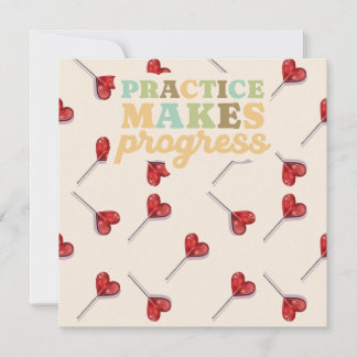 Übung macht Progress Glossy Poster Dankeskarte