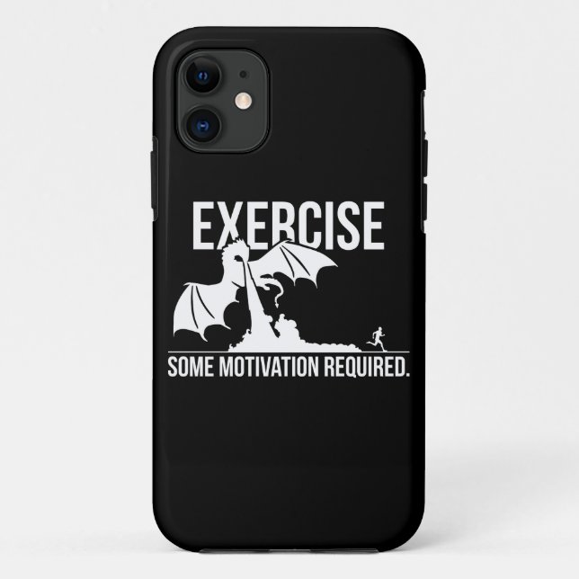 Übung, Motivation erforderlich, Drache - Funny Case-Mate iPhone Hülle (Rückseite)