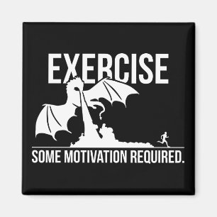 Übung, Motivation erforderlich, Drache - Funny Magnet