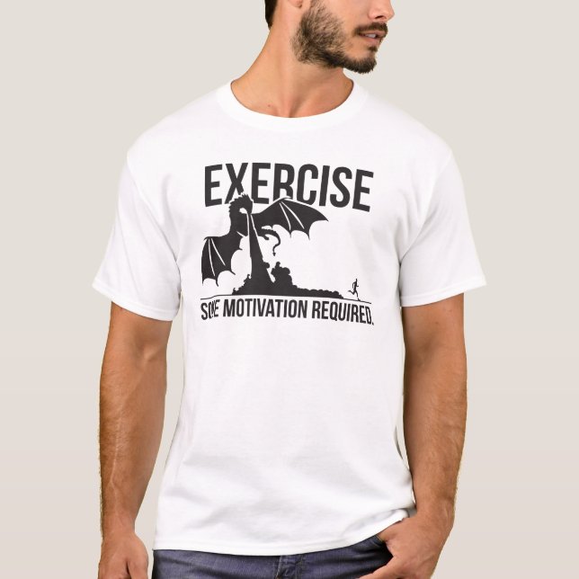 Übung, Motivation erforderlich, Drache - Funny T-Shirt (Vorderseite)